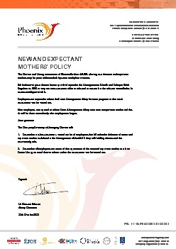 NEW EXPECTANT MOTHERS' POLICY
